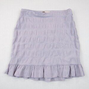 SO Mini Skirt Ruffle Hem Juniors Size Small Purple Gin Side Zipper Closure